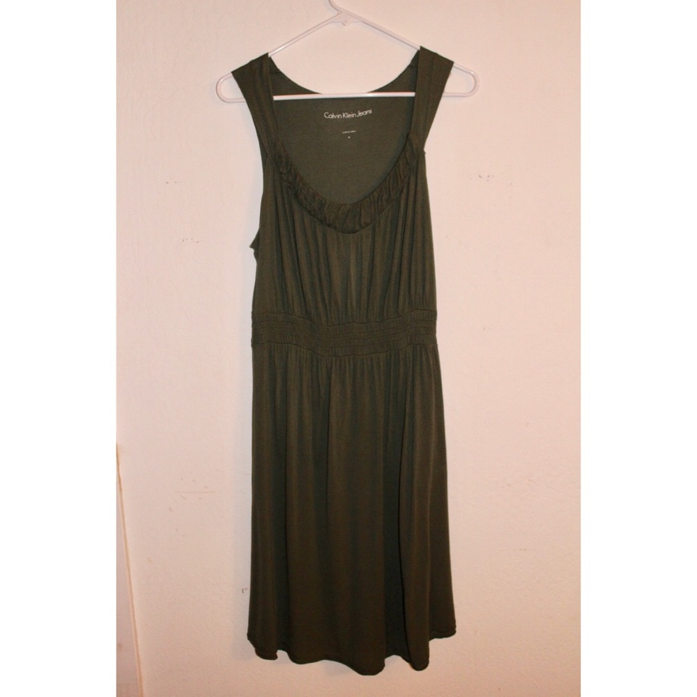 Olive Green Calvin Klein Dress